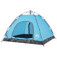 VidaXL Tent 3-persoons snelontgrendeling blauw - thumbnail