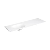 Clou Hammock Wastafelblad Enkele Waskom Links 160cm Compositie 16 Aluite Mat Wit - thumbnail