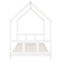 Kinderbedframe 90x200 cm massief grenenhout wit - thumbnail