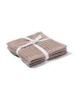HEMA Vaatdoekjes 30x30 katoen bruin - 3 stuks (naturel) - thumbnail