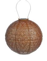 Solar lampion rond ikat 30 cm koper Lumiz - Lumiz - thumbnail