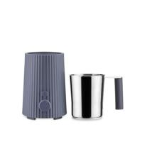 Alessi Plissé Melkopschuimer grijs - thumbnail