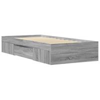Bedframe bewerkt hout grijs sonoma eikenkleurig 100x200 cm - thumbnail