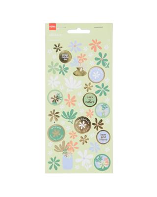 HEMA Stickervellen 19x11 bloemen - 3 stuks