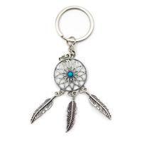 Sleutelhanger Bohemian Dromenvanger met Blauw steentje - thumbnail