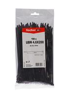 Fischer 87494 UBN Kabelbinder 200 mm 4.60 mm Zwart UV-bestendig 100 stuk(s) - thumbnail