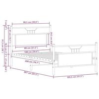 Bedframe zonder matras hout sonoma eikenkleurig 140x200 cm - thumbnail