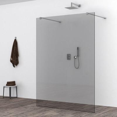 Wiesbaden Slim Inloopdouche 120x200cm - Rookglas met Nano Coating