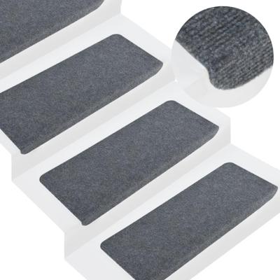 VidaXL Trapmatten zelfklevend 15 st 65x24,5x3,5 cm grijs