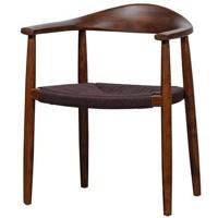 vtwonen Embrace Eetkamerstoelen Gevlochten - Donkerbruin - Set van 2 - thumbnail