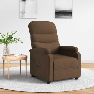 Fauteuil verstelbaar stof bruin Fauteuil verstelbaar stof bruin
