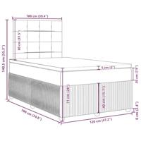 Boxspring met matras fluweel donkergrijs 120x190 cm - thumbnail