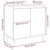 Badkamerkast 58x33x60 cm bewerkt hout betongrijs - thumbnail