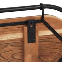 Wandkapstok met 5 haken massief acaciahout - thumbnail