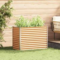 VidaXL Verhoogde plantenbak 98 x 50 x 68 cm gegalvaniseerd staal - thumbnail