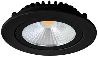 Enzo Led inbouwspot 5w dimtowarm 85mm 36gr rond verstelbaar zwart - led4601 Enzo Led inbouwspot 5w dimtowarm 85mm 36gr rond verstelbaar zwart - led4601