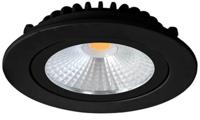 Enzo Led inbouwspot 5w dimtowarm 85mm 36gr rond verstelbaar zwart - led4601 - thumbnail
