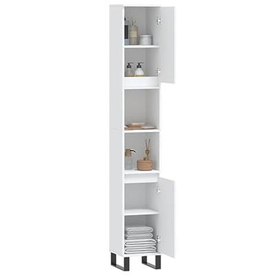 Badkamerkast 30x30x190 cm bewerkt hout wit Badkamerkast 30x30x190 cm bewerkt hout wit