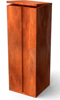 Collu Cortenstaal Brievenbus 350 x 350 x 1000 mm Geroba - Geroba