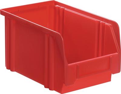 LA-KA-PE Magazijnbak | L230/200xB140xH130 mm | PS rood | 25 stuks - LK3 ROT LK3 ROT