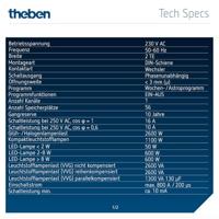 Theben 1700130 Schakelklok Digitaal Weekprogramma 2600 W IP20 Astro-functie - thumbnail