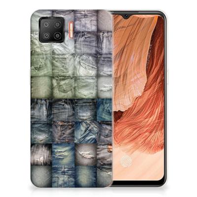 Silicone Back Cover OPPO A73 4G Spijkerbroeken Silicone Back Cover OPPO A73 4G Spijkerbroeken