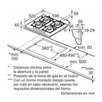 Gaskookplaat Balay 3ETG664HB 60 cm 60 cm - thumbnail