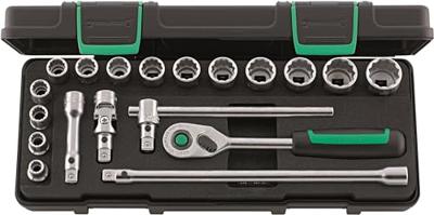 Stahlwille Dopsleutelset | 19-delig 3/8 inch | sleutelwijdtes 8-22 mm | aantal tanden 80 12-kant | 1 stuk - 96021180 96021180 - thumbnail