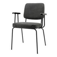 Sohome Eetkamerstoel 'Geraldine' met armleuning, kleur antraciet - thumbnail