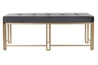 Kruk DKD Home Decor Grijs Metaal Fluweel (120 x 40 x 47 cm) - thumbnail