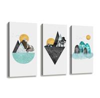 Schilderij - Bergen, 120x80cm, 3 luik - thumbnail