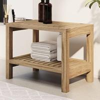 VidaXL Badkamertafel 60x30x45 cm massief teakhout - thumbnail