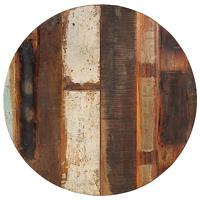 Tafelblad rond 15-16 mm 70 cm massief gerecycled hout - thumbnail