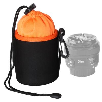 SLR camera lens Bag micro enkele lens Bag lens Inner gal tas waterdichte beschermhoes plus fluwelen verdikking diameter: 8 5 cm hoogte: 10cm (oranje