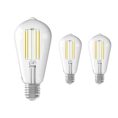 Voordeelpak 3x Calex Smart Tuya Wifi E27 Edison Filament 7W 806lm - 818-830 Afstembaar Wit | Dimbaar - Vervangt 60W Voordeelpak 3x Calex Smart Tuya Wifi E27 Edison Filament 7W 806lm - 818-830 Afstembaar Wit | Dimbaar - Vervangt 60W