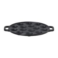 Cast Iron Poffertjespan - Gietijzer - ø 24 cm - 15 poffertjes - thumbnail