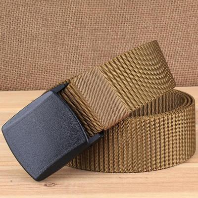 YKK 3.8 cm breed outdoor paardrijden wandelen sport casual stijl multifunctionele nylon taille gordel (bruin)