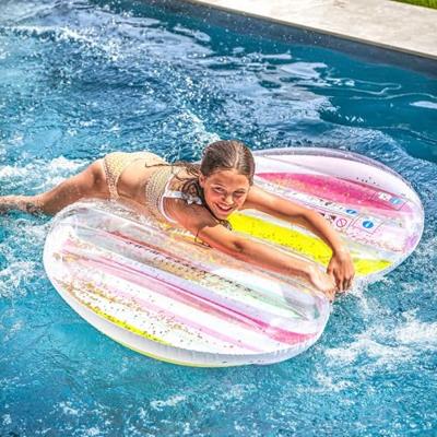 Regenboog Luchtbed Glitter Hart Essentials