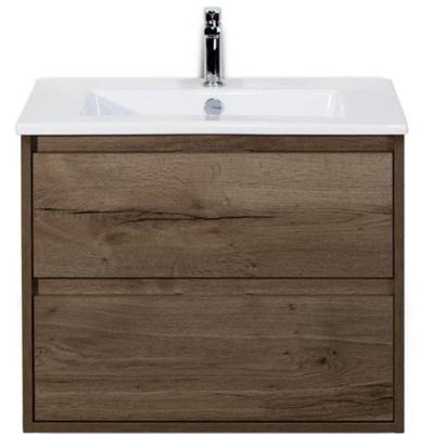 Porto Badmeubelset 70 cm - Tabacco - Keramische Wastafel Wit Slim