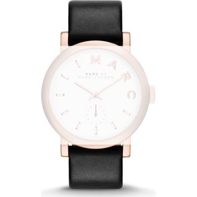 Horlogeband Marc by Marc Jacobs MBM9045 Leder Zwart 20mm