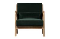 WOOOD Fauteuil 'Mark' Velvet, kleur Groen - thumbnail