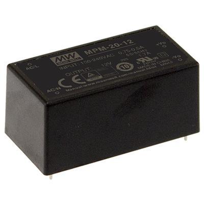 MEAN WELL MPM-20-5 AC/DC-printnetvoeding 5 V/DC 4 A 20 W