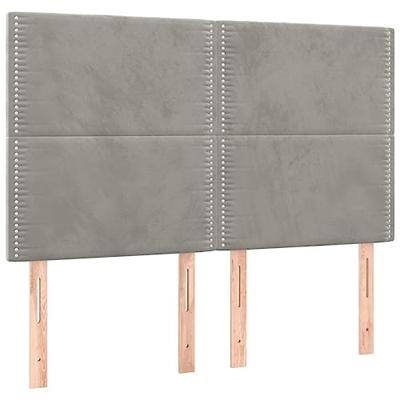 Boxspring met matras fluweel lichtgrijs 140x200 cm