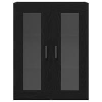 Wandkast Zwart eiken 69.5 x 34 x 90 cm Bewerkt hout - thumbnail