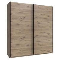 Schuifdeurkast Dex - eikenkleur - 198x180x64 cm - Leen Bakker - thumbnail