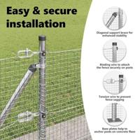 VidaXL Afrasteringspaal zilver 25 x 0,4 m (19 x 19 mm gaas) staal - thumbnail