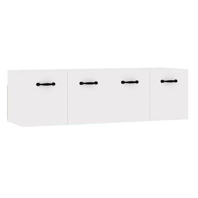 Wandkasten 2 st 80x36,5x35 cm bewerkt hout hoogglans wit