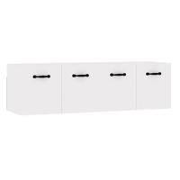 Wandkasten 2 st 80x36,5x35 cm bewerkt hout hoogglans wit - thumbnail