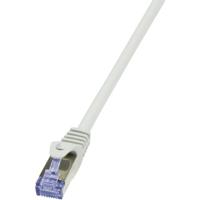 LogiLink CQ4072S RJ45 Netwerkkabel, patchkabel CAT 6A S/FTP 5.00 m Grijs Vergulde steekcontacten, Vlambestendig, Snagless 1 stuk(s) - thumbnail
