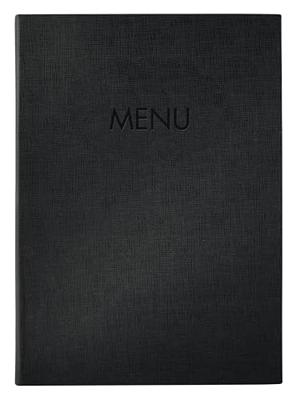 Sigel SM202 Menumap DIN A4 1 stuk(s) Incl. 2 dubbele transparante hoezen voor 8 paginas, Rubberen binding Zwart